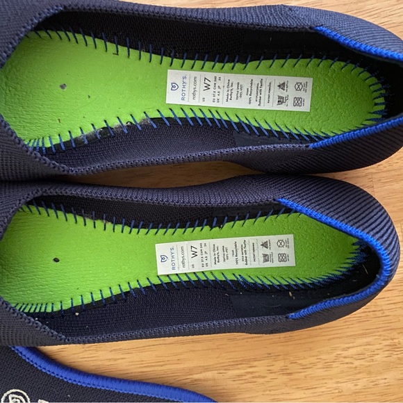 Like New Navy Blue Rothy’s Flats - Picture 3 of 4
